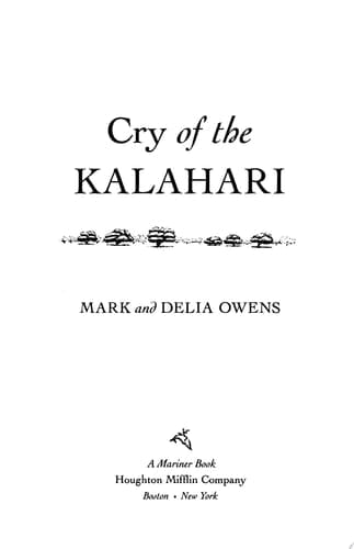 Cover of Cry of the Kalahari
