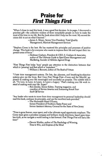 Cover of First Things First