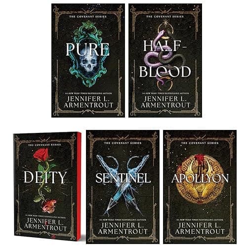 Cover of Covenant Series 5 Books Collection Set By Jennifer L. Armentrout (Half-Blood, Pure, Deity, Apollyon, Sentinel)