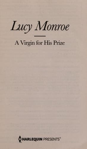 Cover of A virgin for his prize