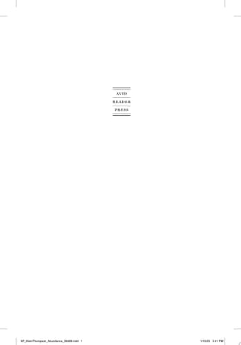 Cover of Abundance: How We Build a Better Future