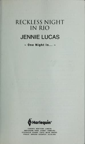Cover of Reckless night in Rio