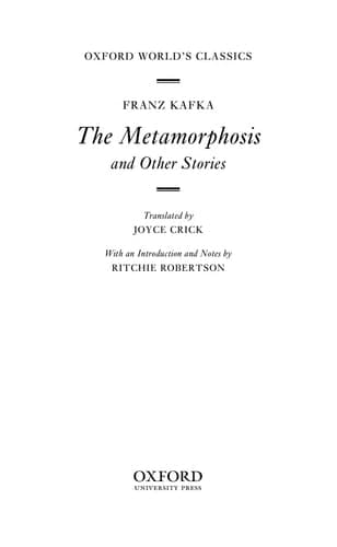 Cover of The metamorphosis and other stories