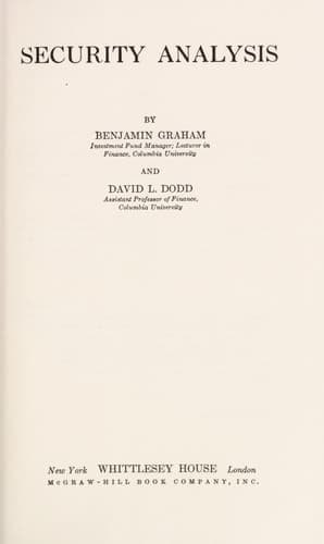 Cover of Security Analysis