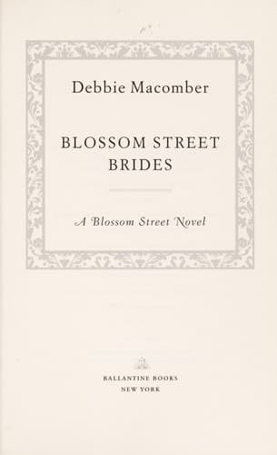 Cover of Blossom Street Brides: A Blossom Street Novel
