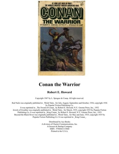 Cover of Conan the Warrior